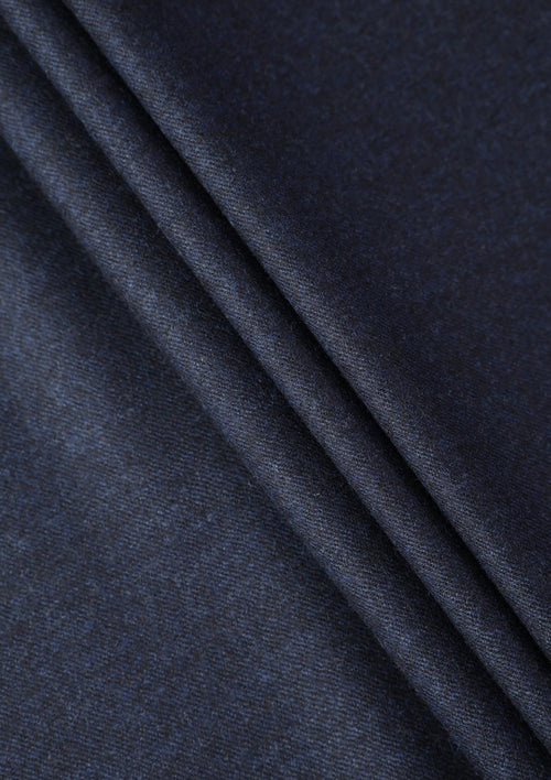 Drago Rugby Flannel Super 130's Wool Fabric - N Blue photo 2