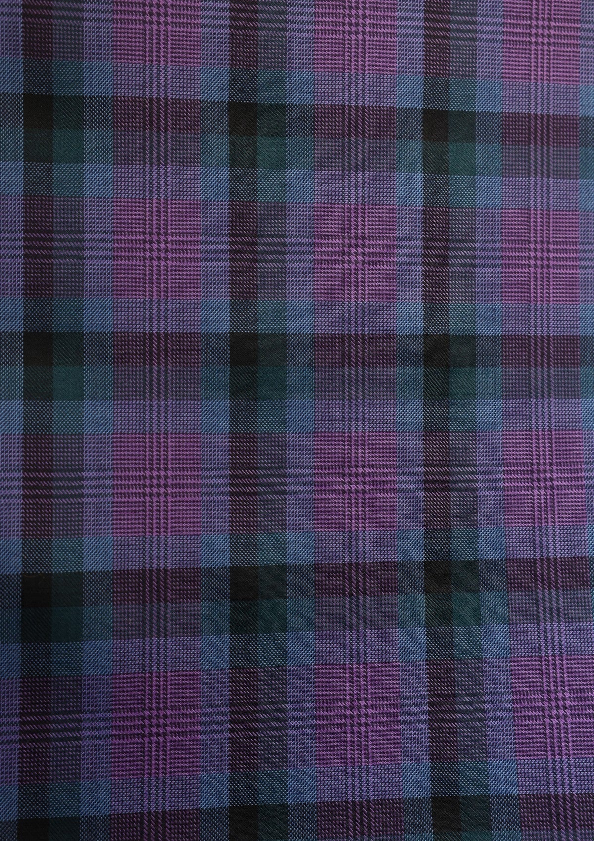 Holland & Sherry Selvage Check Wool Fabric - P Green photo 2