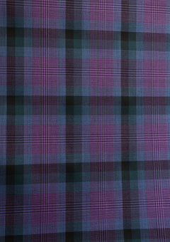 Holland & Sherry Selvage Check Wool Fabric - P Green photo 2
