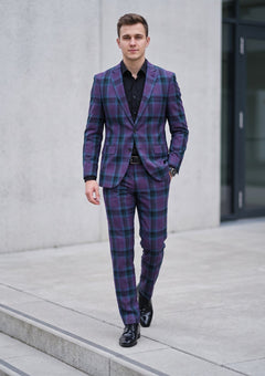 Holland & Sherry Selvage Check Wool Fabric - P Green photo 1