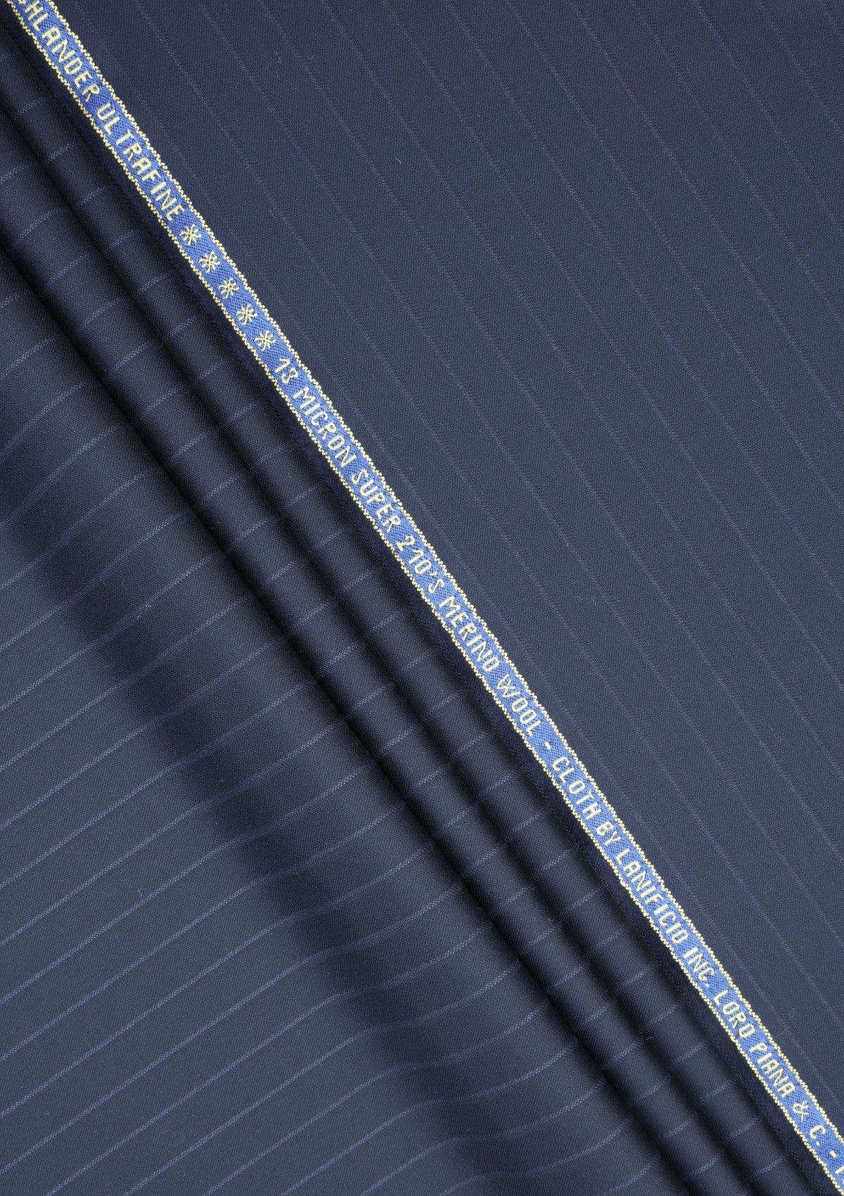 Loro Piana Highlander 13 Micron Super 210's Merino Wool Fabric - Dark Blue photo 2