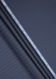Loro Piana Highlander 13 Micron Super 210's Merino Wool Fabric - Dark Blue photo 2