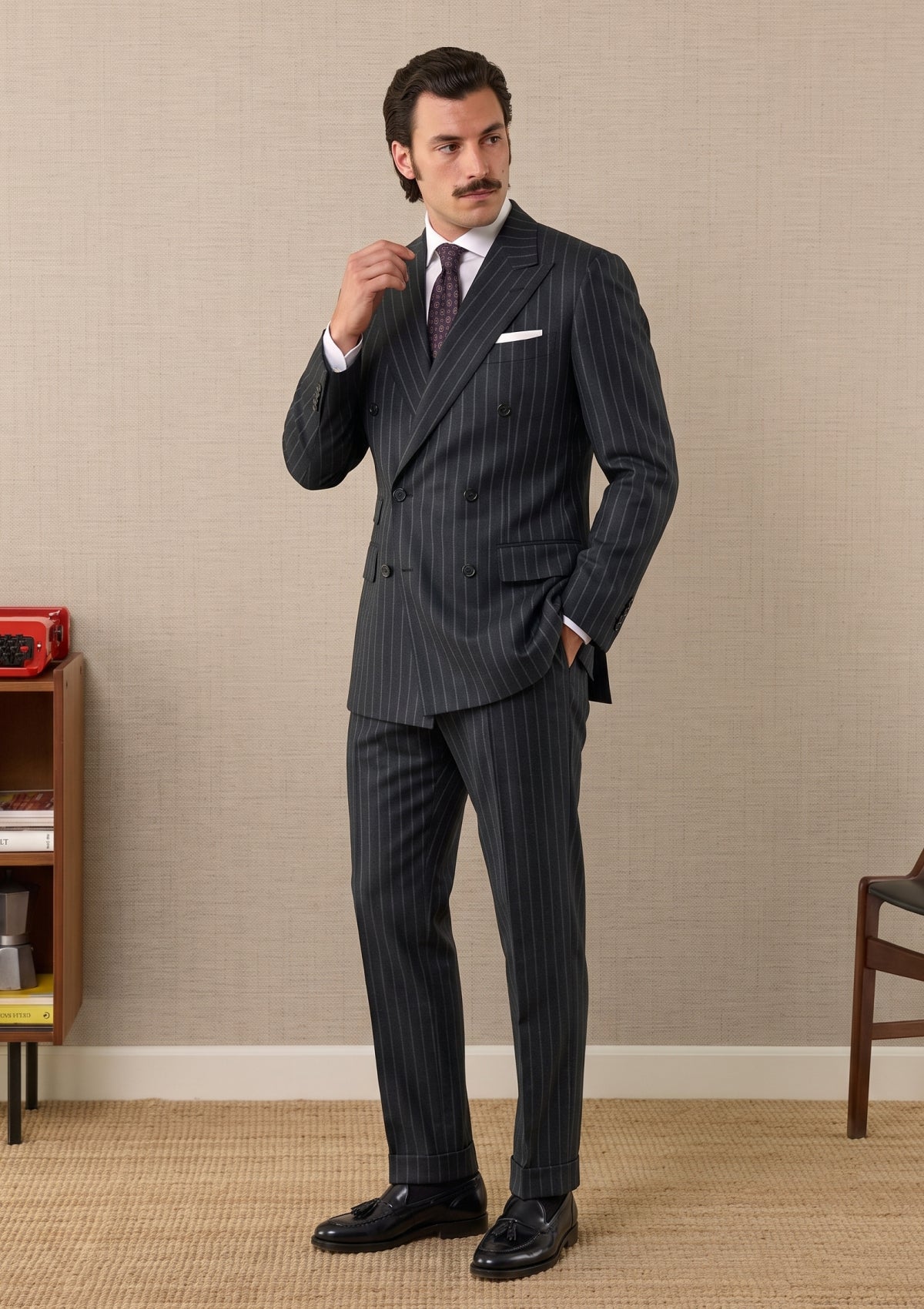 Guabello Super 150's Seven Wool Fabric - Grey photo 1
