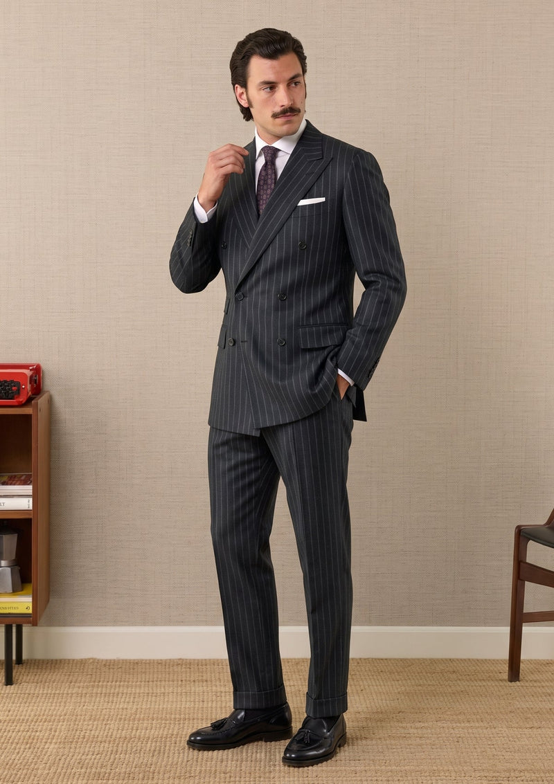 Guabello Super 150's Seven Wool Fabric - Grey