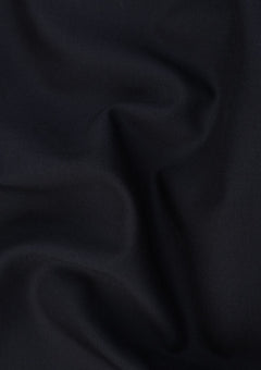 Reda Super 110'S Solid Weave 240 GM Wool Fabric - Navy photo 2