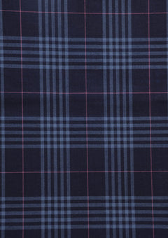 Holland & Sherry Selvage Check Wool Fabric - Blue photo 2