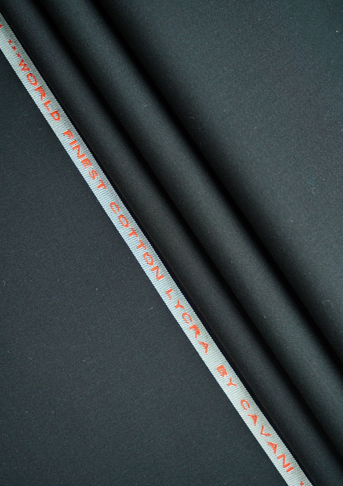 Elite Men Cavani World Finest Plain Cotton Fabric - Black image 1