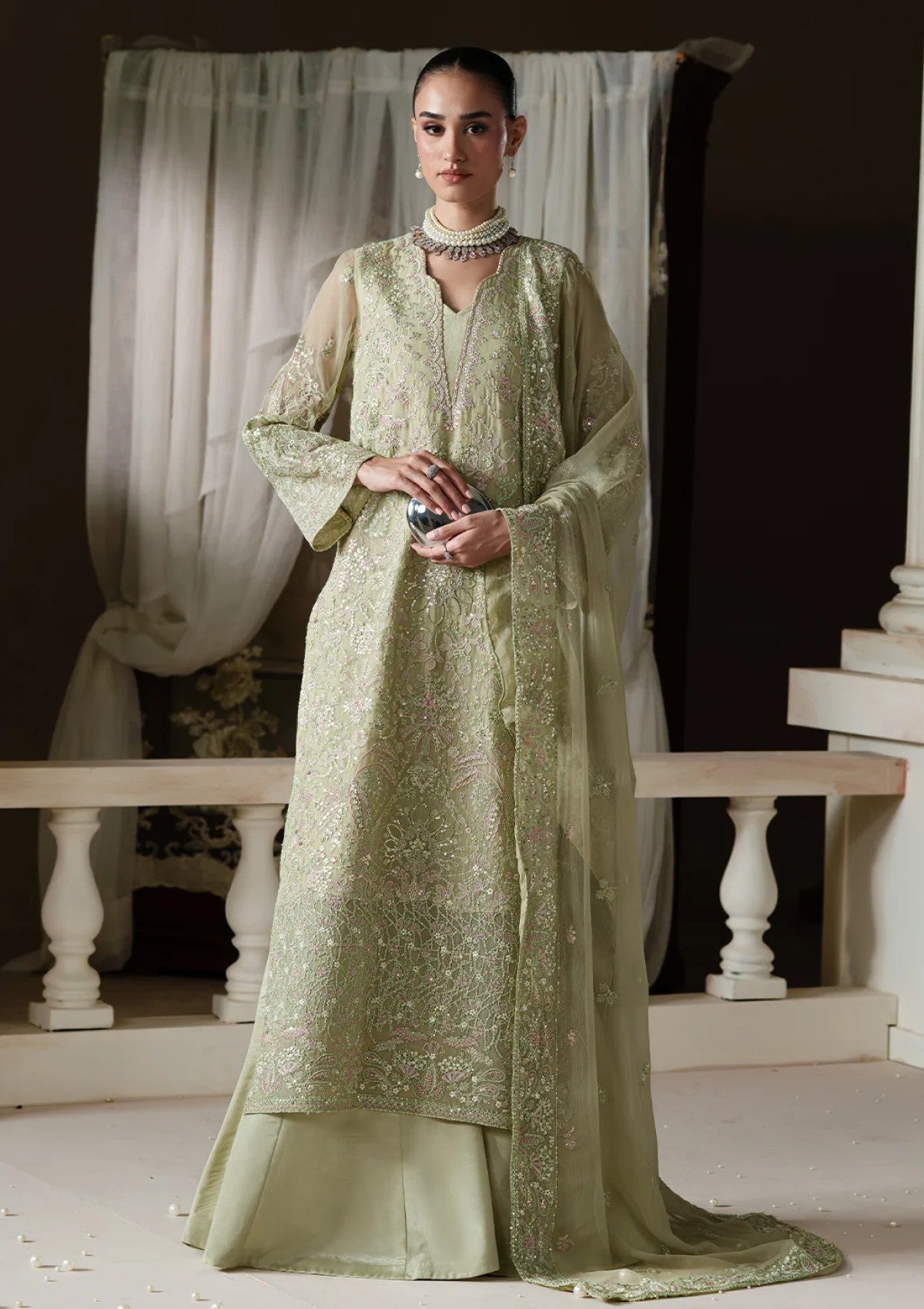 Formals - Emaan Adeel - Modern Heirloom Unstitched Chiffon 26 - MODERN BELLE photo 1