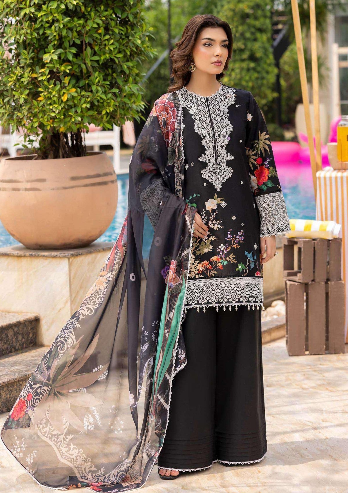 Lawn - Saad Shaikh - Mojito - Printed 25 - SS#1100 - Zestel image 1