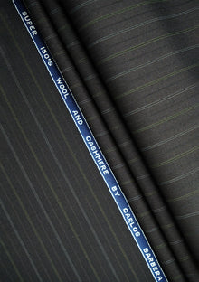 Carlo Barbera Super 150'S Wool Fabric - Brown image 1