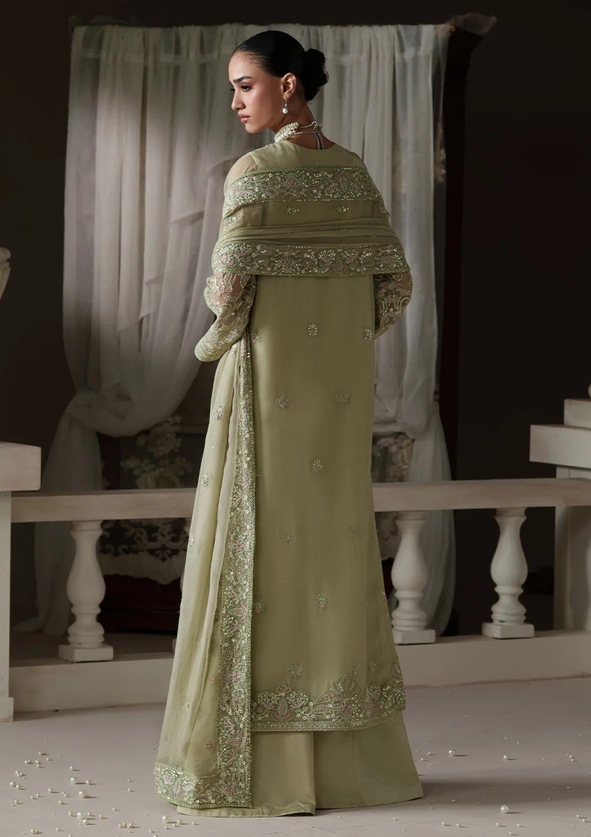 Formals - Emaan Adeel - Modern Heirloom Unstitched Chiffon 26 - MODERN BELLE photo 2