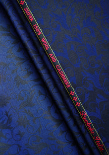 Elite Men Cavani World Finest Plain Cotton Fabric - N Blue image 1