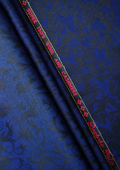 Elite Men Cavani World Finest Plain Cotton Fabric - N Blue image 1