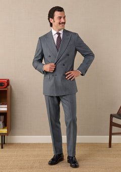 Guabello Super 150's Seven Wool Fabric - Grey photo 1