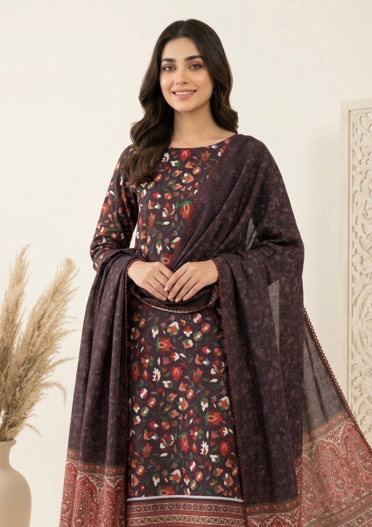 Winter - Rubaaiyat - Bana Dora Linen 26 - D#18 - Ch Brown photo 3
