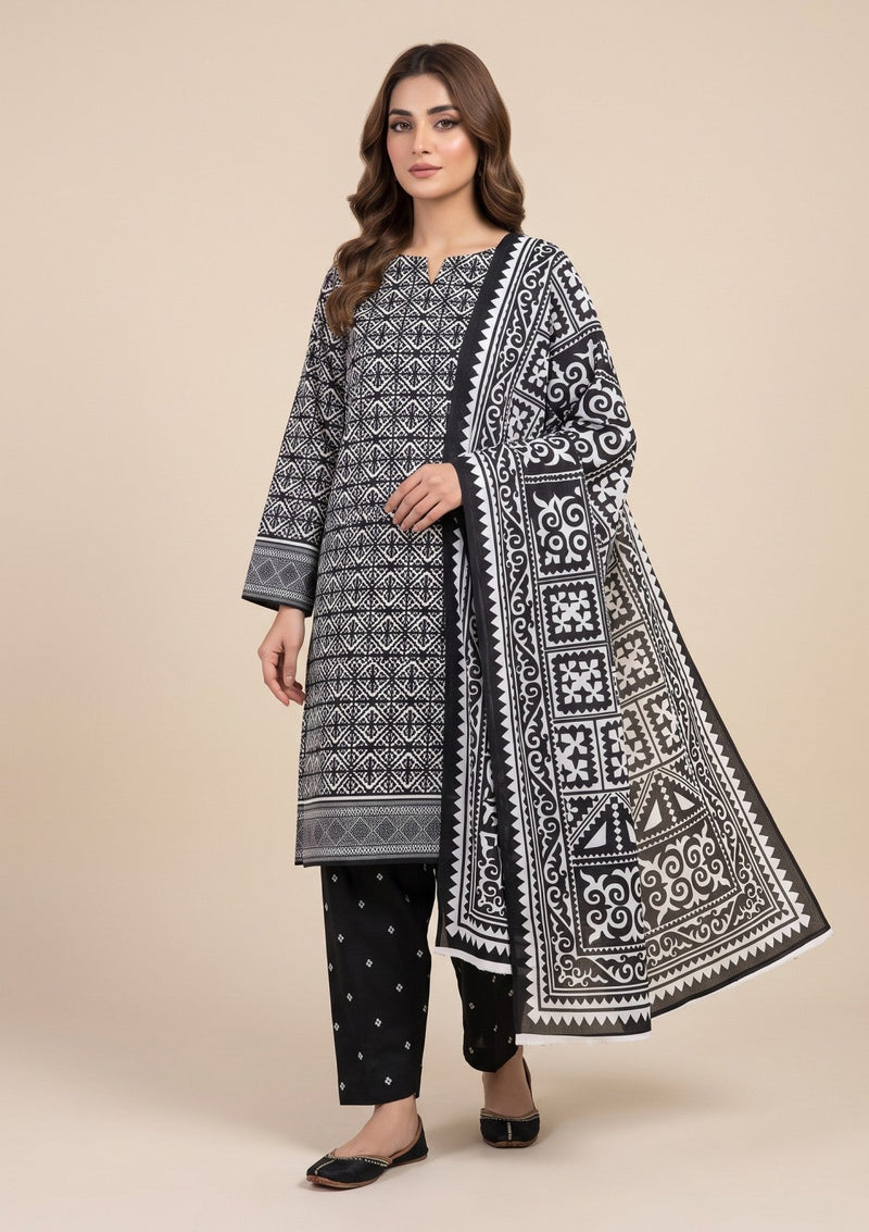 Winter - Rubaaiyat - Bana Dora Linen 26 - D#21 - Black & White