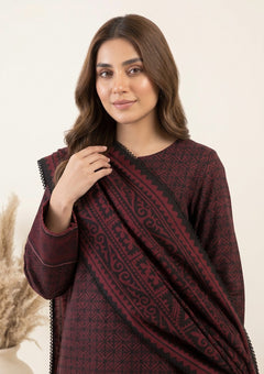 Winter - Rubaaiyat - Bana Dora Linen 26 - D#21 - Maroon & Black photo 3