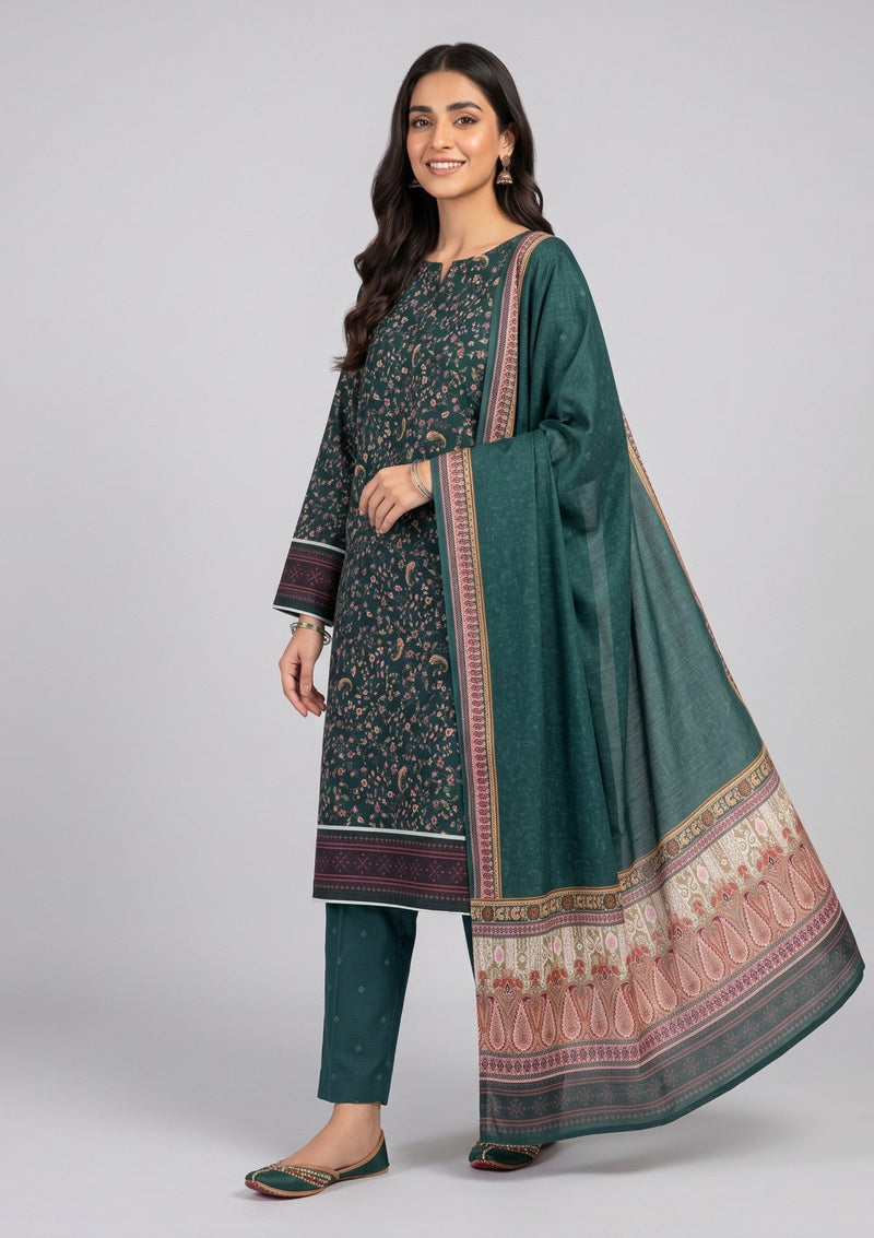 Winter - Rubaaiyat - Bana Dora Linen 26 - D#22 - Green