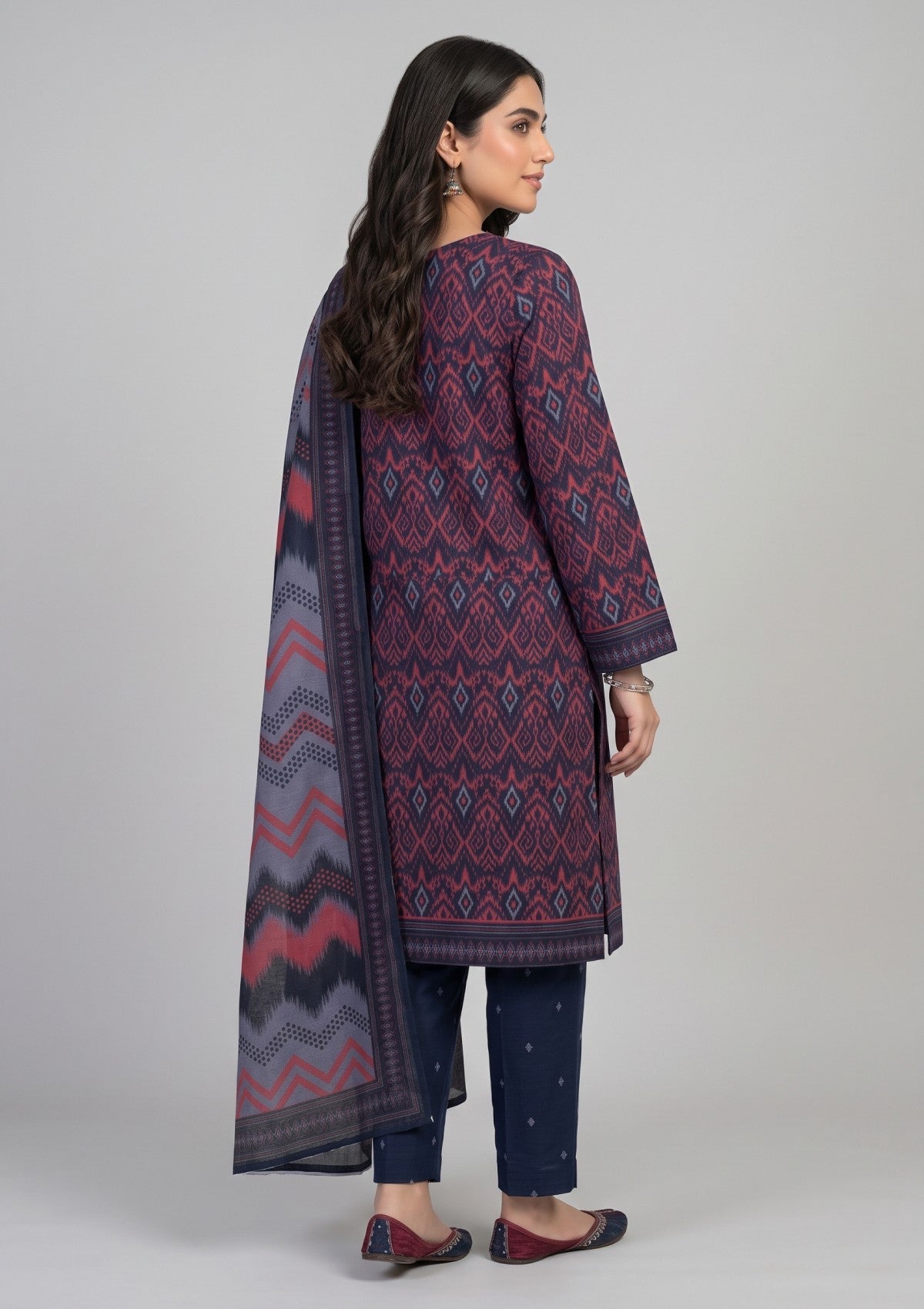 Winter - Rubaaiyat - Bana Dora Linen 26 - D#23 - Red & Black photo 2