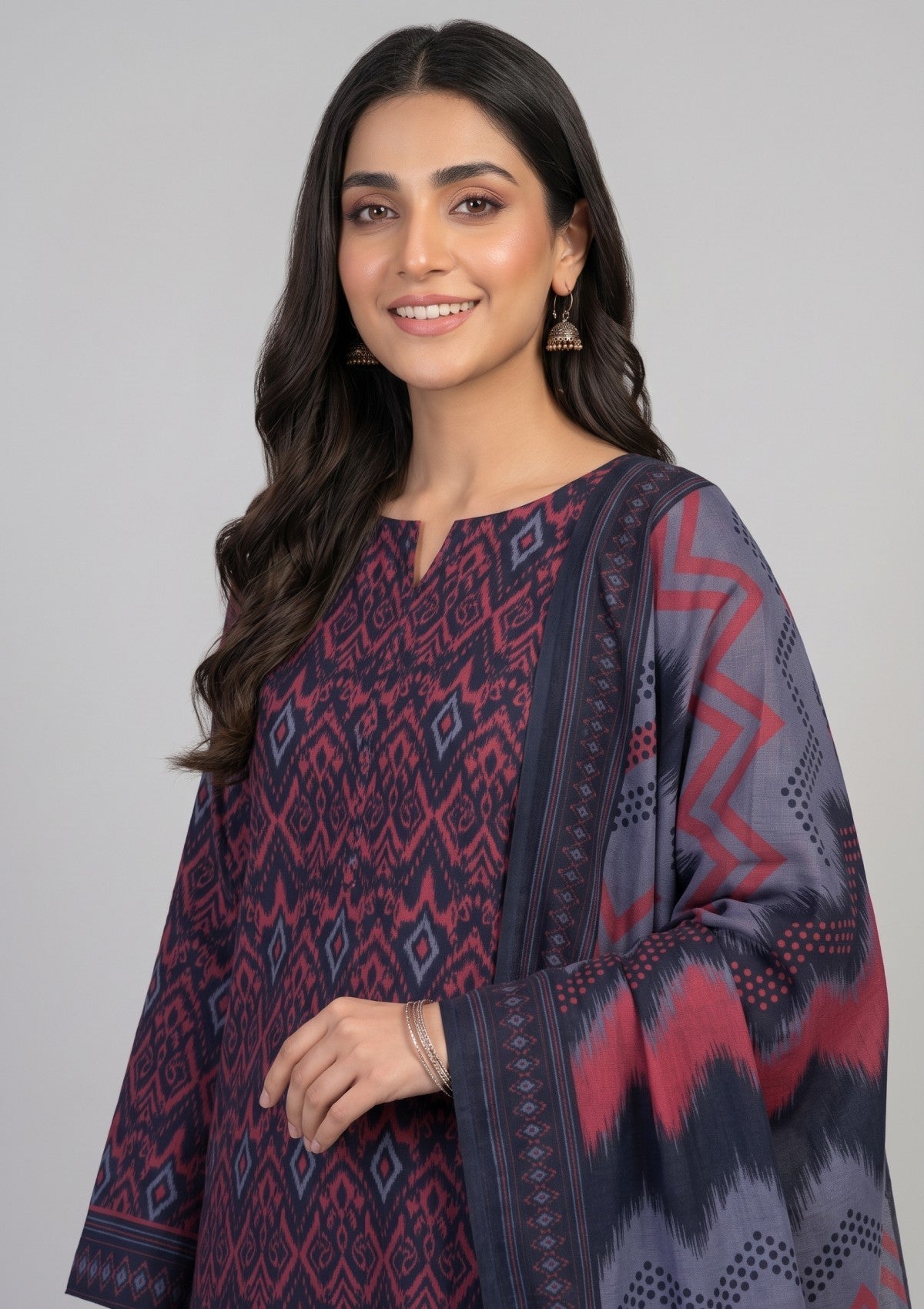 Winter - Rubaaiyat - Bana Dora Linen 26 - D#23 - Red & Black photo 4