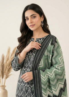 Winter - Rubaaiyat - Bana Dora Linen 26 - D#23 - Green photo 2
