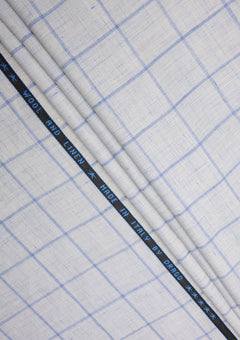 Drago Lanificio Beilla Suiting Wool & Linen Fabric - Blue photo 1