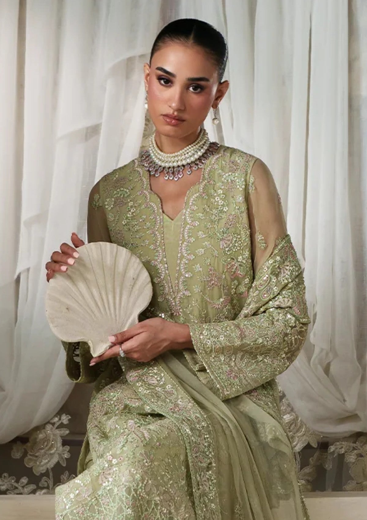 Formals - Emaan Adeel - Modern Heirloom Unstitched Chiffon 26 - MODERN BELLE photo 4