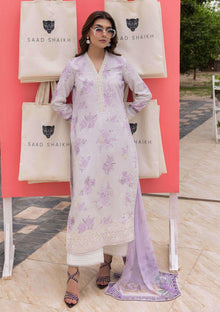 Lawn - Saad Shaikh - Mojito - Printed 25 - SS#1104 - Haze image 1