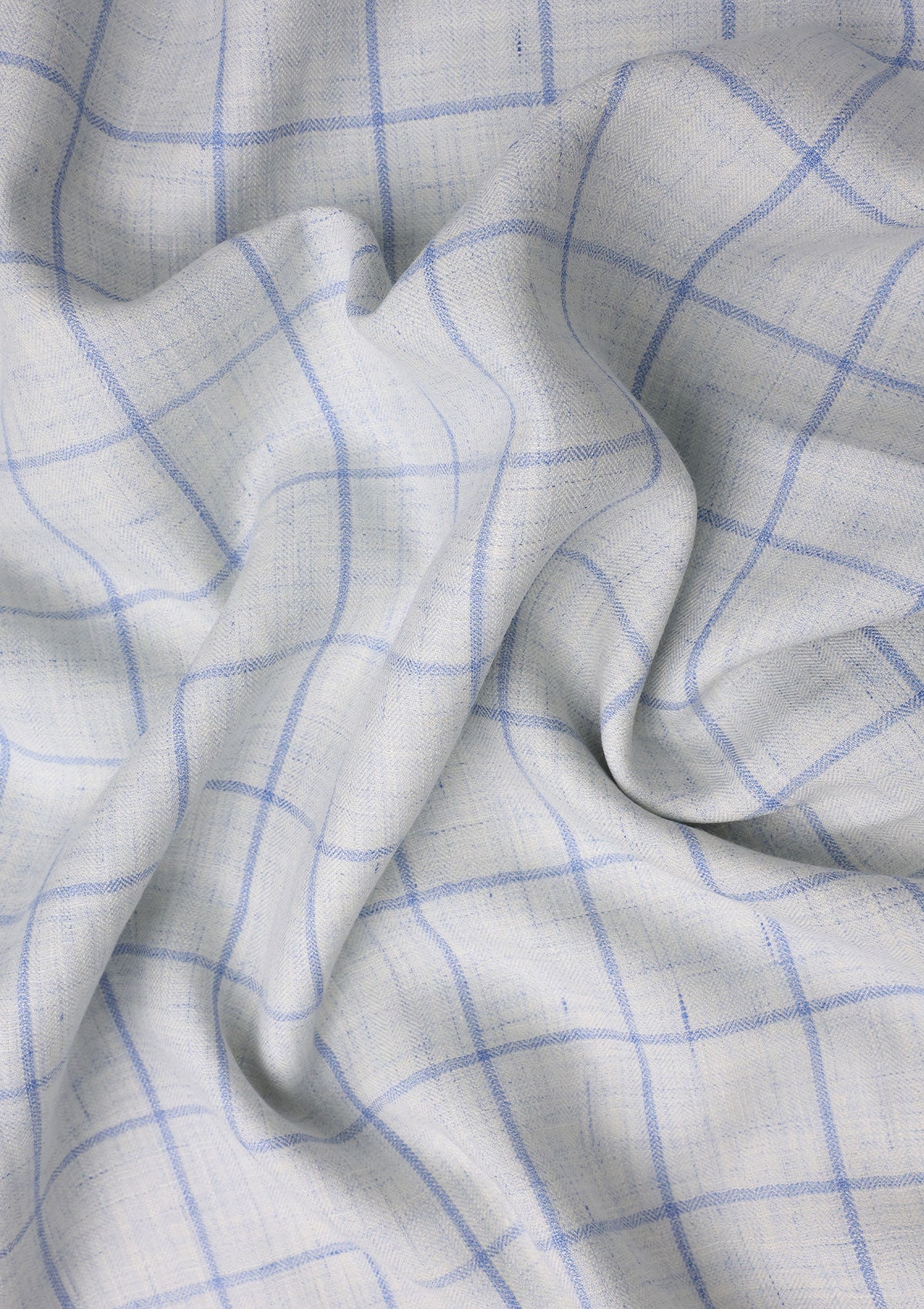 Drago Lanificio Beilla Suiting Wool & Linen Fabric - Blue photo 2