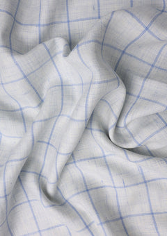 Drago Lanificio Beilla Suiting Wool & Linen Fabric - Blue photo 2