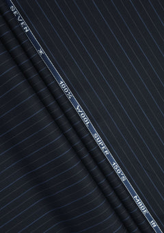 Guabello Super 150's Seven Wool Fabric - Blue photo 2