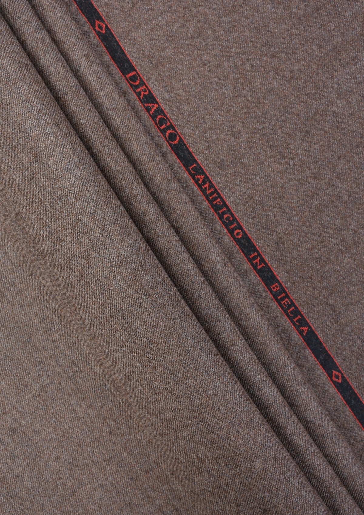 Drago Rugby Flannel Super 130's Wool Fabric - M Brown photo 1
