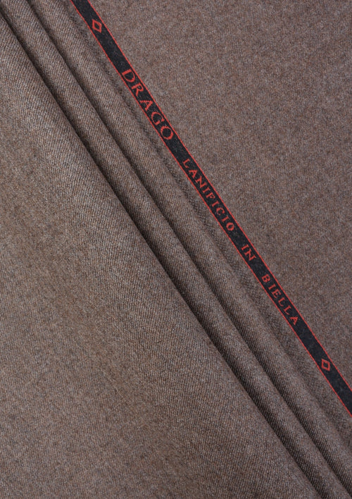 Drago Rugby Flannel Super 130's Wool Fabric - M Brown photo 1