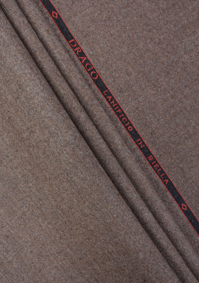 Drago Rugby Flannel Super 130's Wool Fabric - M Brown