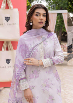 Lawn - Saad Shaikh - Mojito - Printed 25 - SS#1104 - Haze image 3