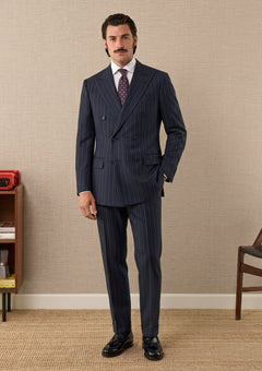 Guabello Super 150's Seven Wool Fabric - Blue photo 1