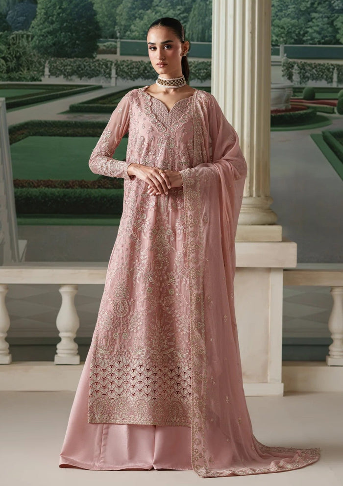 Formals - Emaan Adeel - Modern Heirloom Unstitched Chiffon 26 - ANTIQUE BLUSH