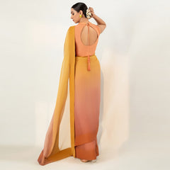 IASC 11 Digital Printed Chiffon Saree – product image 1