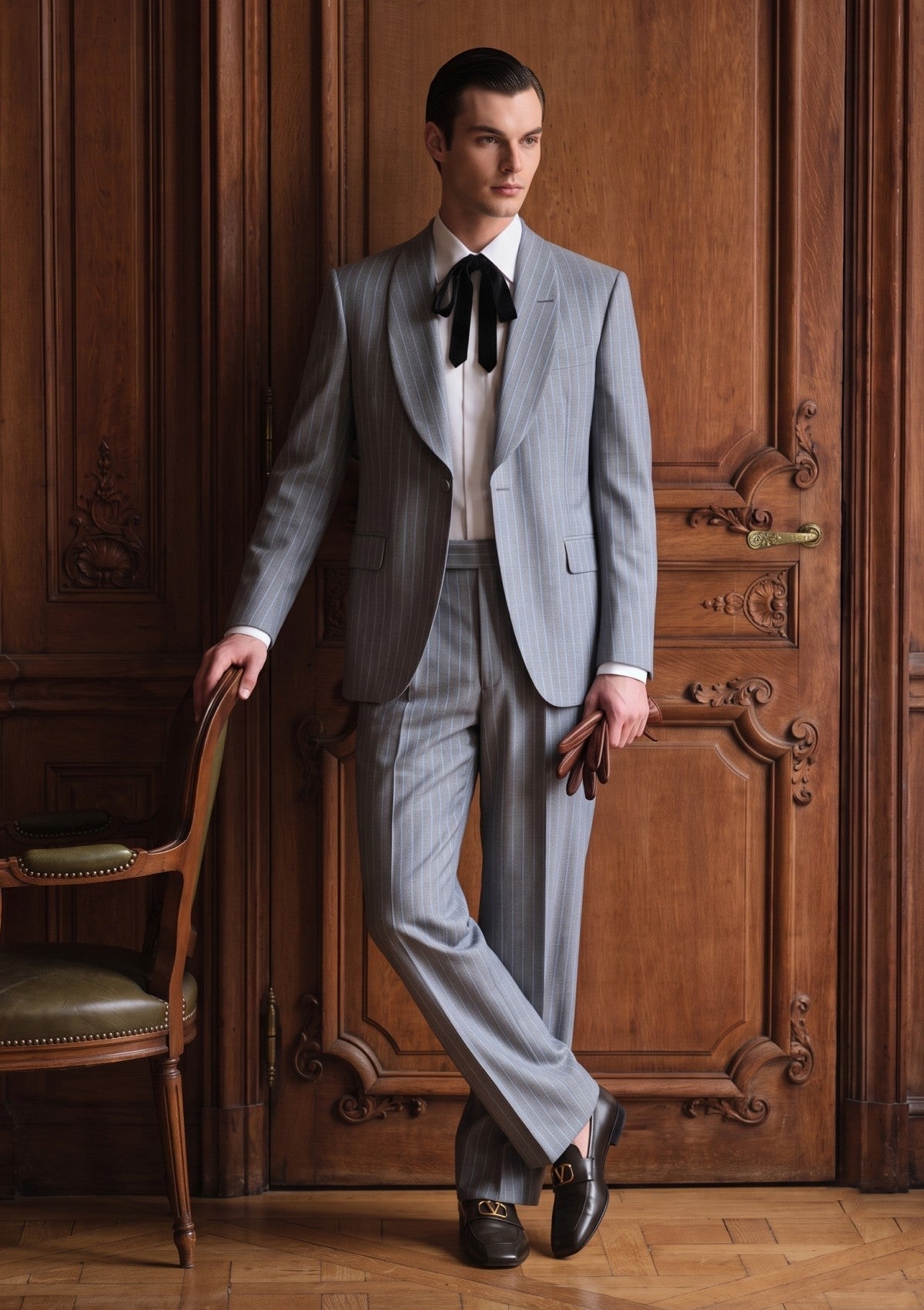 Drapers Sapphire Wool Fabric - Grey photo 1