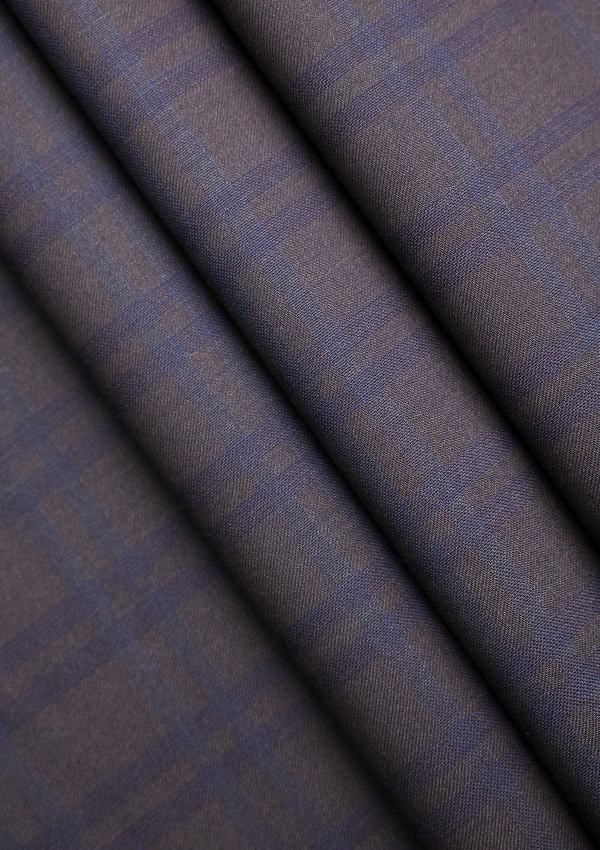 Cerruti Prestige Lanificio Super 130's Wool Fabric D#02 - Blue Brown photo 3