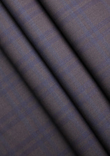 Cerruti Prestige Lanificio Super 130's Wool Fabric D#02 - Blue Brown photo 3