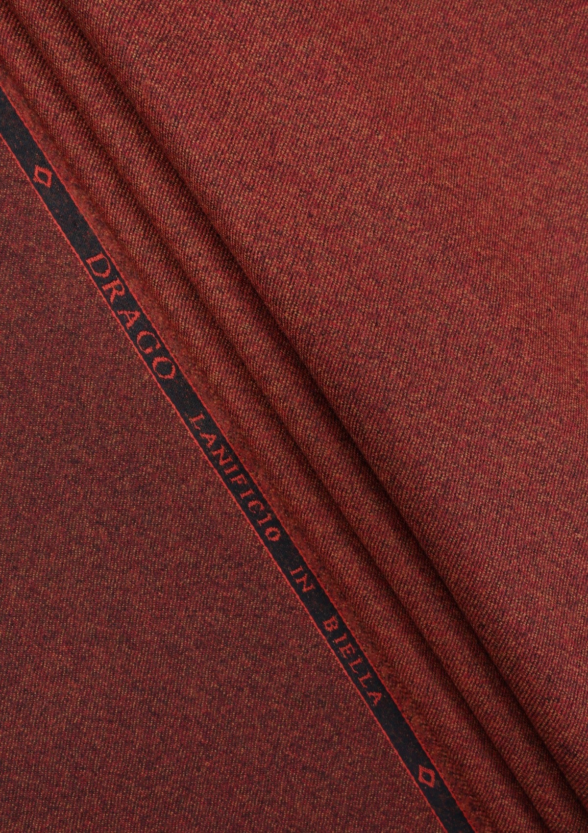 Drago Rugby Flannel Super 130's Wool Fabric - Brick Red photo 1