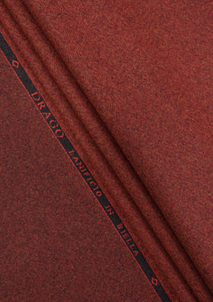 Drago Rugby Flannel Super 130's Wool Fabric - Brick Red photo 1
