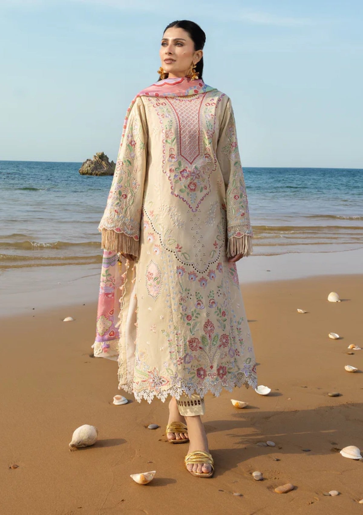 Lawn - Sadaf Fawad Khan - Siraa - Luxury 26 - Sunehri photo 1