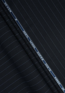 Guabello Super 150's Seven Wool Fabric - Blue photo 2