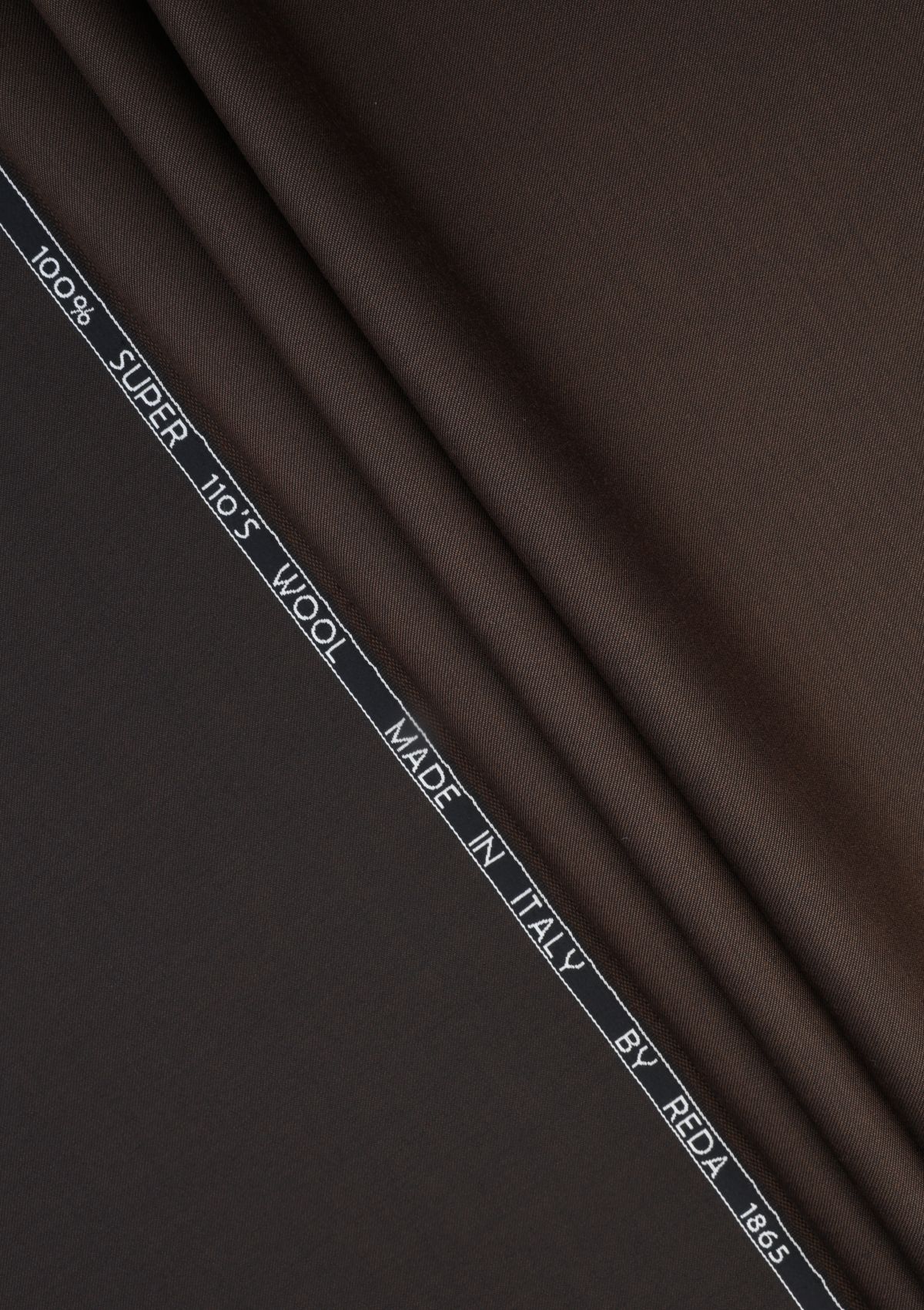 Reda Super 110's Wool Fabric - M Brown photo 1