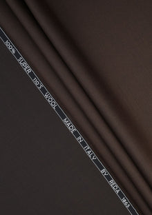 Reda Super 110's Wool Fabric - M Brown photo 1