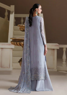 Formals - Emaan Adeel - Modern Heirloom Unstitched Chiffon 26 - BLUE VERSE photo 2