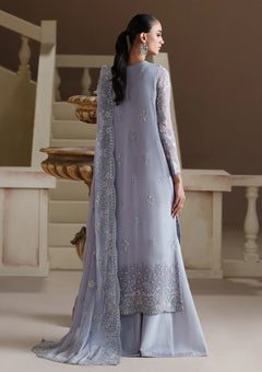 Formals - Emaan Adeel - Modern Heirloom Unstitched Chiffon 26 - BLUE VERSE photo 2
