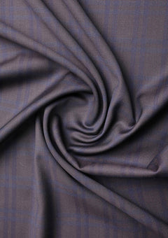 Cerruti Prestige Lanificio Super 130's Wool Fabric D#02 - Blue Brown photo 2